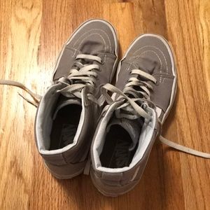 women's grey high top vans